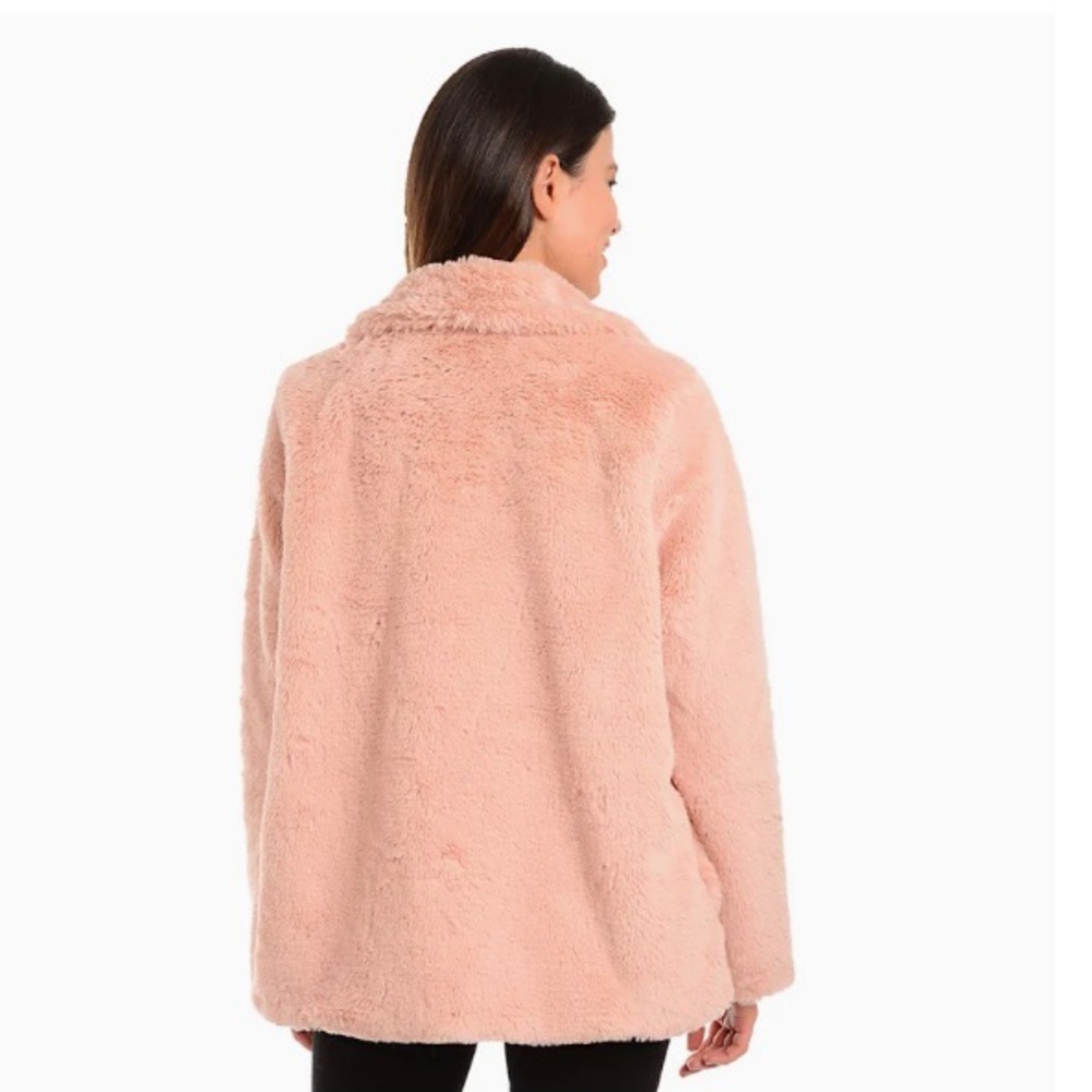 Fleet Street Faux Fur Reversible Short Coat - Picture 2 of 6